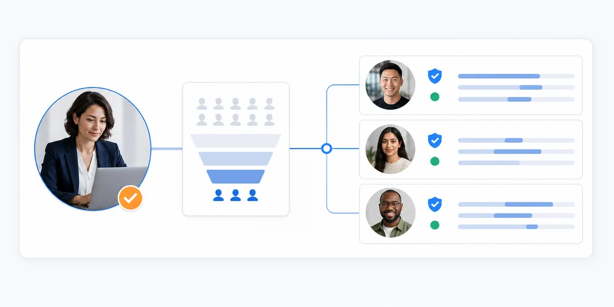 Workflow from personal assessment to a verified shortlist